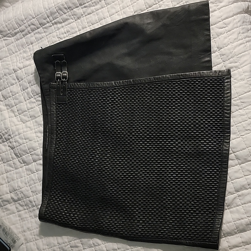 Leather Andrew Marc x Richard Chai Black  Mini Skirt